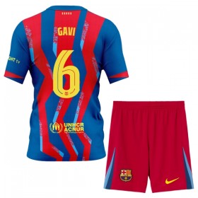Jalkapallo Pelipaidat/Peliasut FC Barcelona Gavi 6 Lasten Neljäspelipaita 2025-26